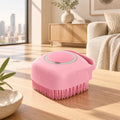 Brosse de bain massante rose pour chien et chat