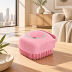 Brosse de bain massante rose pour chien et chat