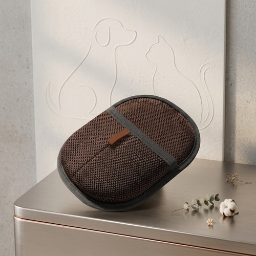 Gant anti-poils électrostatique marron foncé pour chien et chat