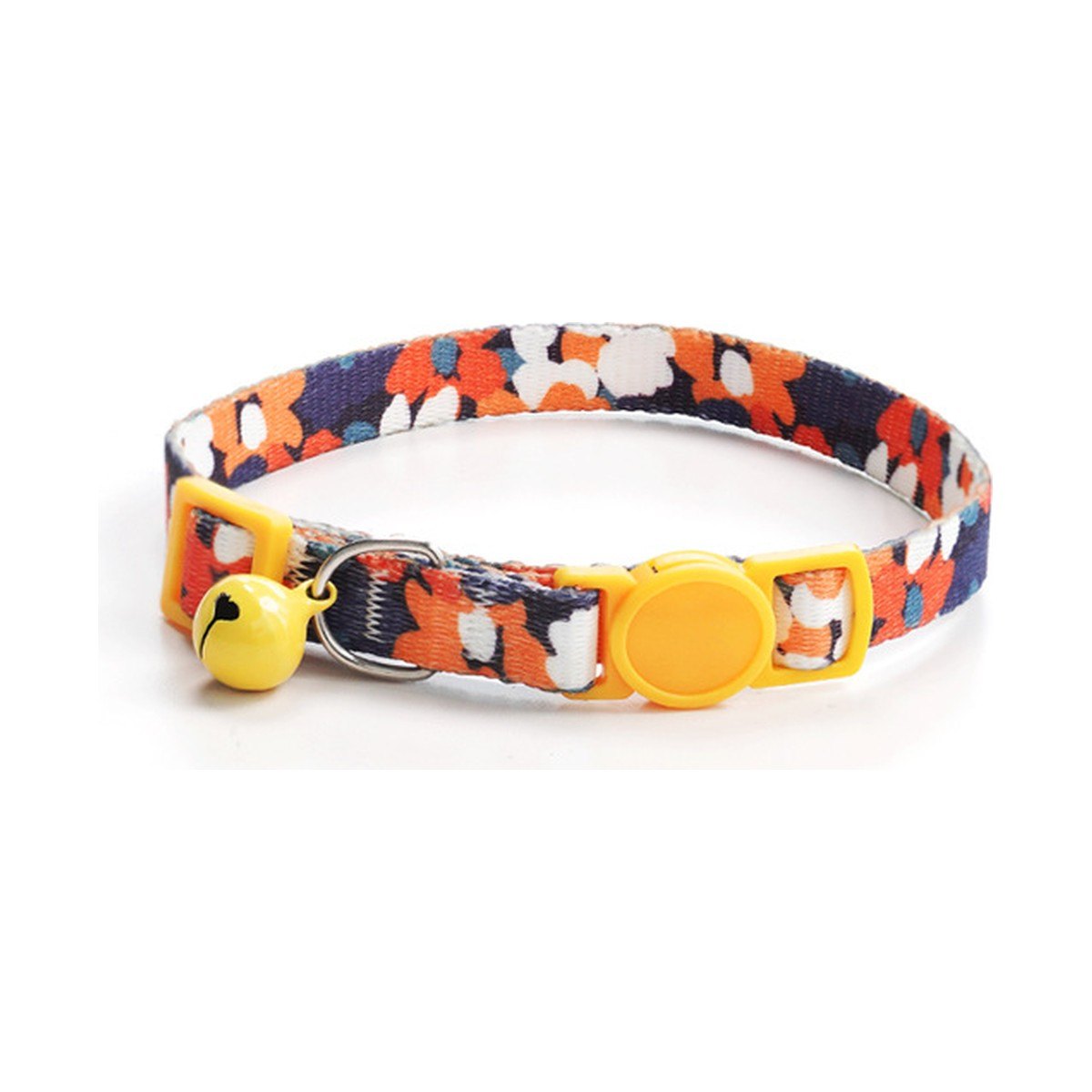 Collier chat à boucle de sécurité et grelot, motif Bouquet