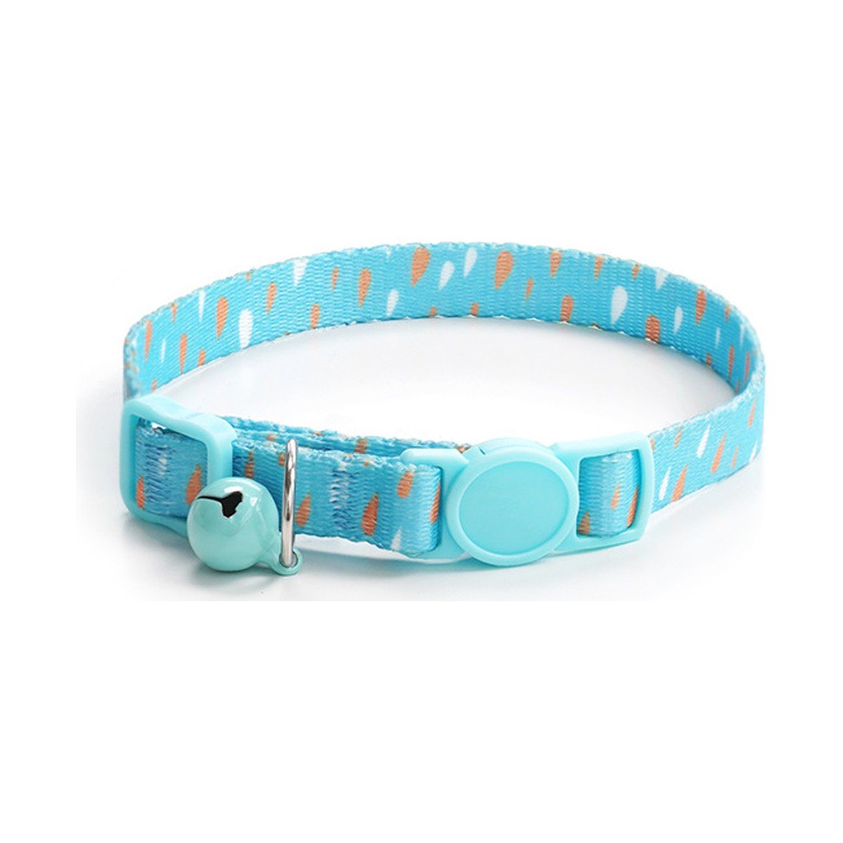 Collier chat à boucle de sécurité et grelot, motif Lagon