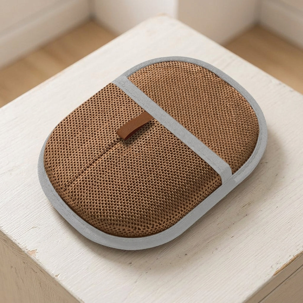 Gant anti-poils électrostatique marron clair pour chien et chat