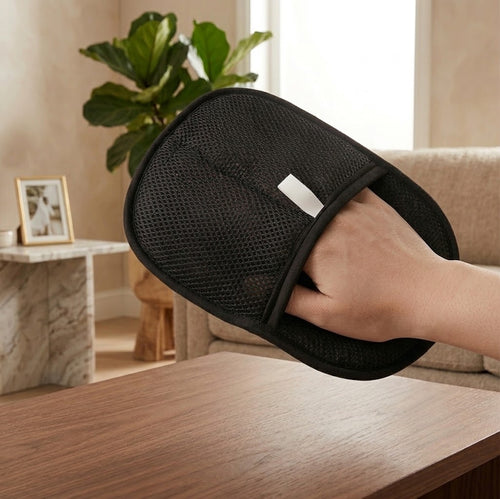 Gant anti-poils électrostatique noir pour chien et chat