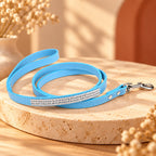 Laisse strass bleue de l'ensemble